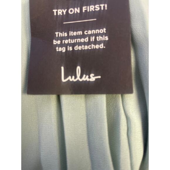 LULU'S XL Celebratory Allure Sage Green Pleated Backless Maxi Dress NWT B156 - Picture 8 of 10